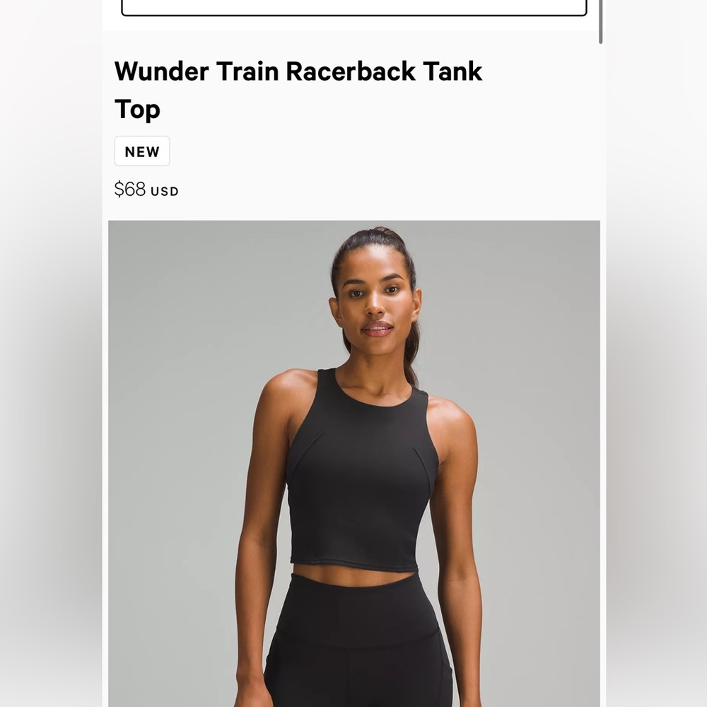 Lululemon Wunder Train Racerback Tank Top